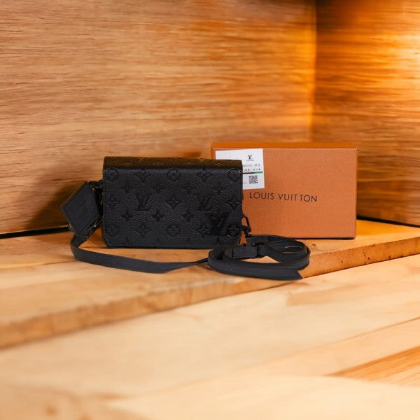 Louis Vuitton LV Aero Mini Soft Trunk With OG Box & Dust Bag (Black Embossed - 724) (Bag)