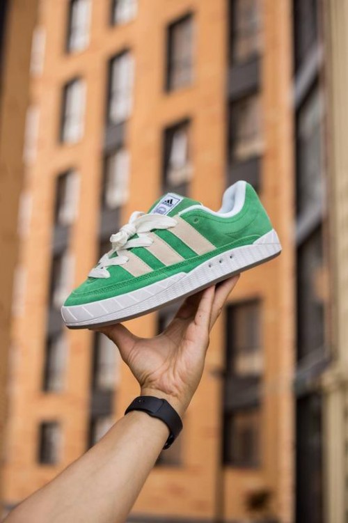 Adidass Adimatic Green Crystal White Shoes