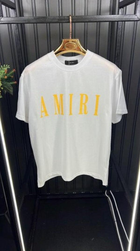 Amiri Drip Logo Side Patch White T-Shirt (Cool)