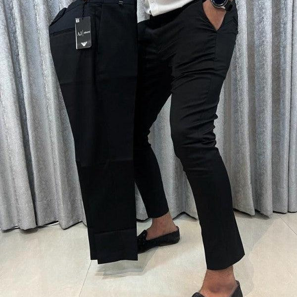 Armani Belt Strech Black Imported Premium Trouser