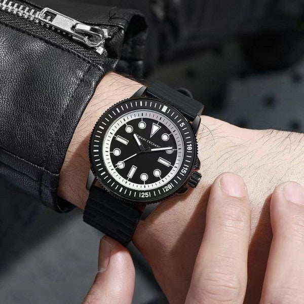 Armani Exchange Leonard Black-Dial Watch
