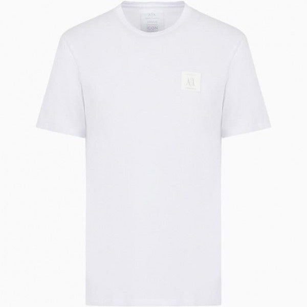 Armani Exchange White Patch Work Premium Classic T-Shirt