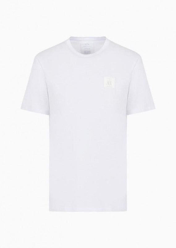 Armani Exchange White Patch Work Premium Classic T-Shirt