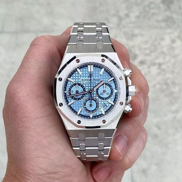 Audemars Piguet Royal Oak Chronograph Steel-Blue Watch (Signature)