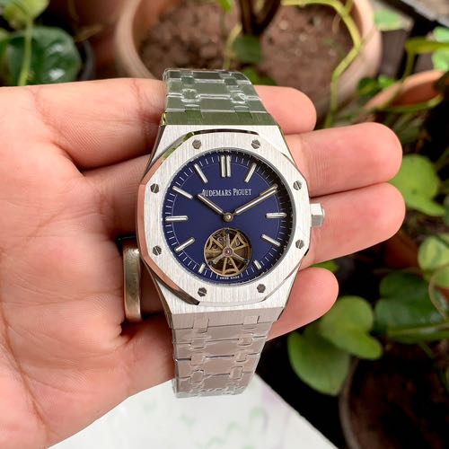 Audemars Piguet Tourbillion Silver Blue Watch
