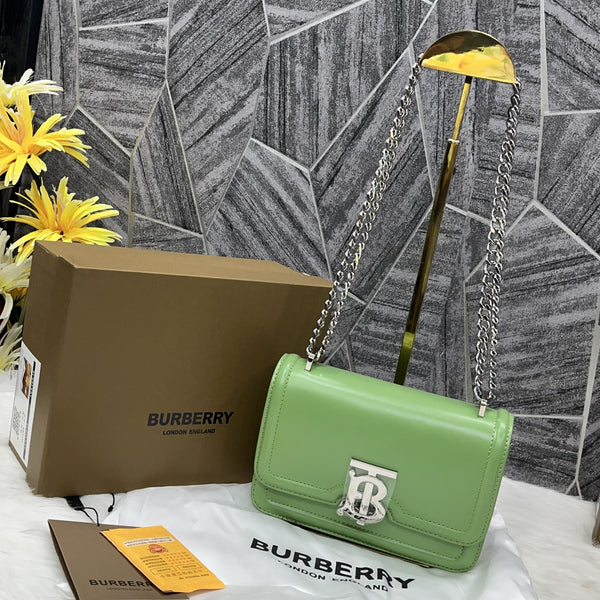Burberry TB Calfskin Brown Sling with Original Box Bags (Sling)