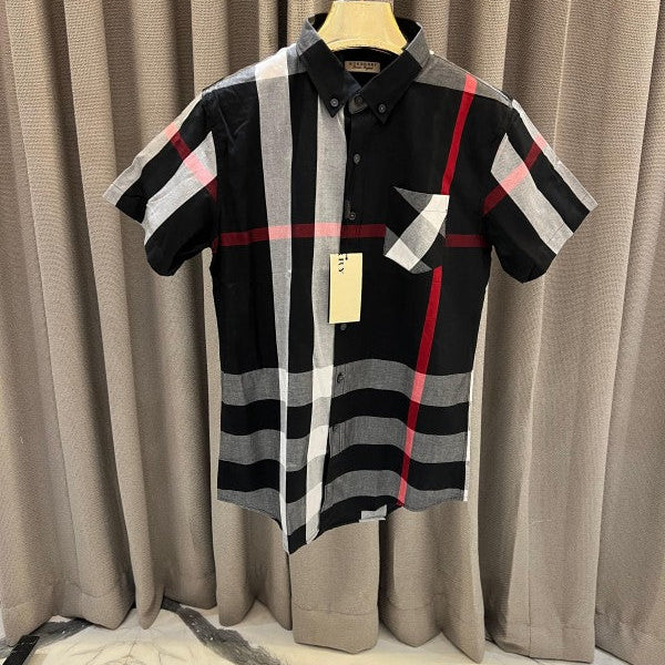 Burberry Turkish Half Sleeves Shirt Black Clothing (Latest)