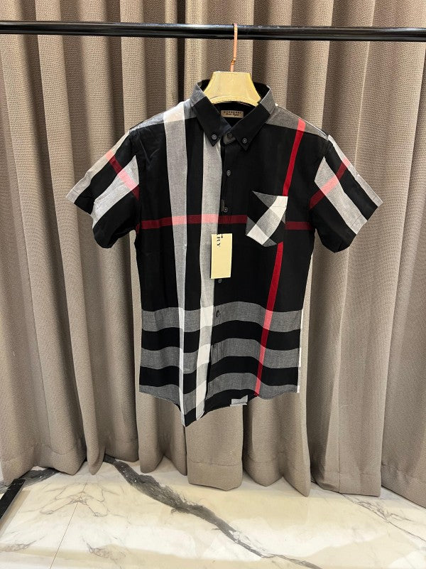 Burberry Turkish Half Sleeves Shirt Black Clothing (Latest)