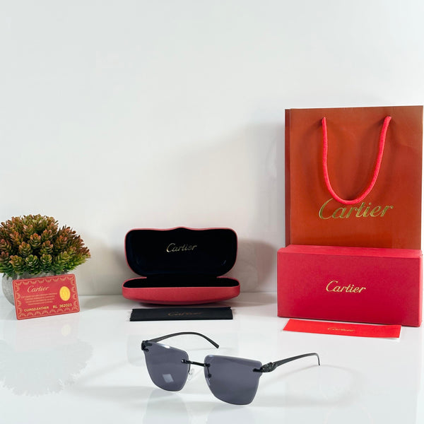Cartier 0615 Black Sunglasses