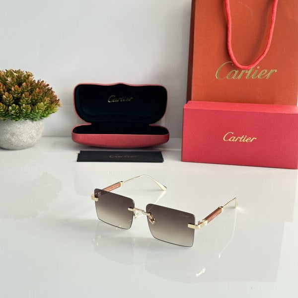 Cartier 3030 GoldBrown Sunglasses