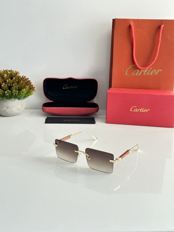 Cartier 3030 GoldBrown Sunglasses
