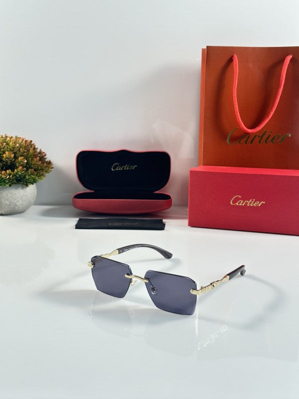 Cartier 3072 Gold Black Sunglasses