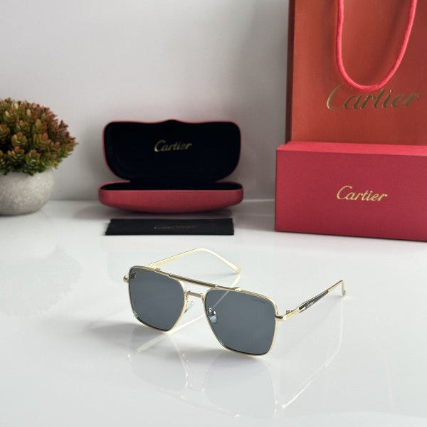 Cartier 7304 Gold Black Sunglasses Exclusive