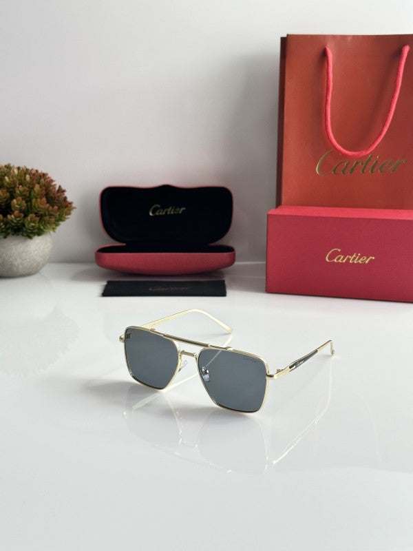 Cartier 7304 Gold Black Sunglasses Exclusive