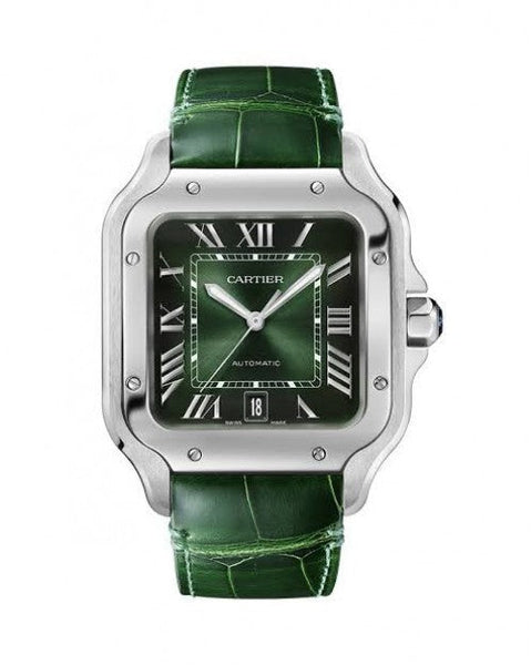 Cartier Santos Dumont Brown Strap Watch