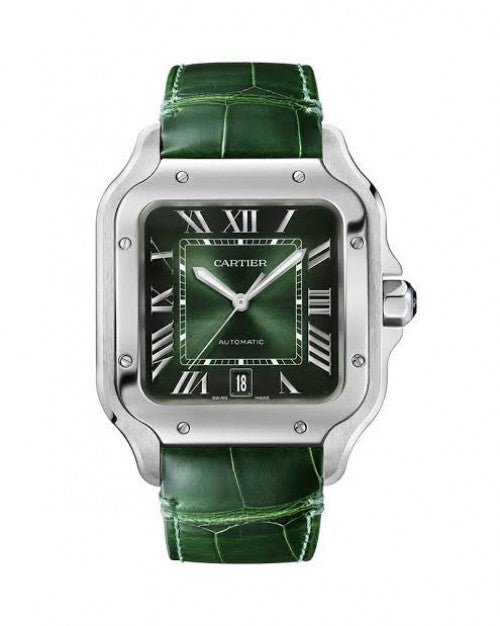 Cartier Santos Dumont Brown Strap Watch