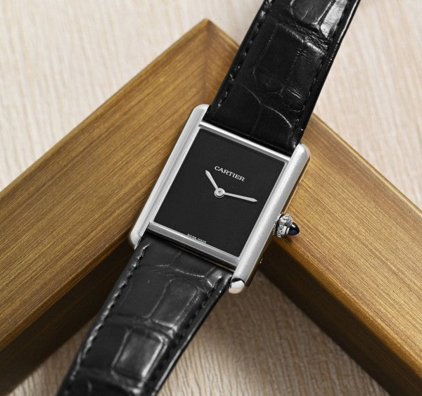 Cartier Tank Louis Black Quartz Watch