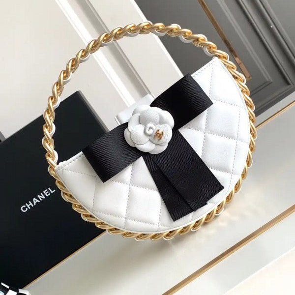 Chanel Camellia Flower Premium Limited Edition Bag With Original Magnetic Box & Dust Bag White-840 