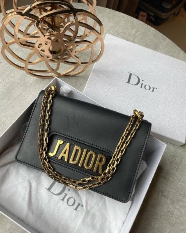 Christian Dior Jadore Flap Shoulder Bag With Original Box & Dust Bag (Black) Classic Bags (Shoulder Bag)