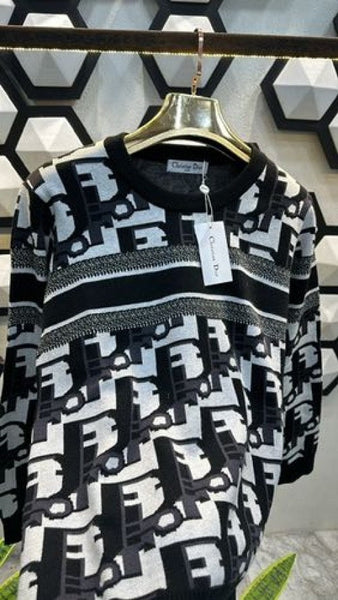 Christian Dior Logo Monogram Print Premium Sweater Exclusive Clothing (Sweater)