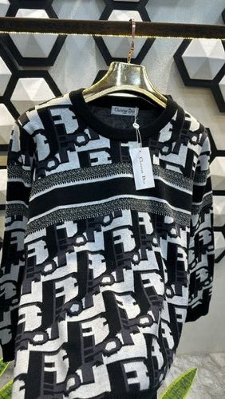 Christian Dior Logo Monogram Print Premium Sweater Exclusive Clothing (Sweater)