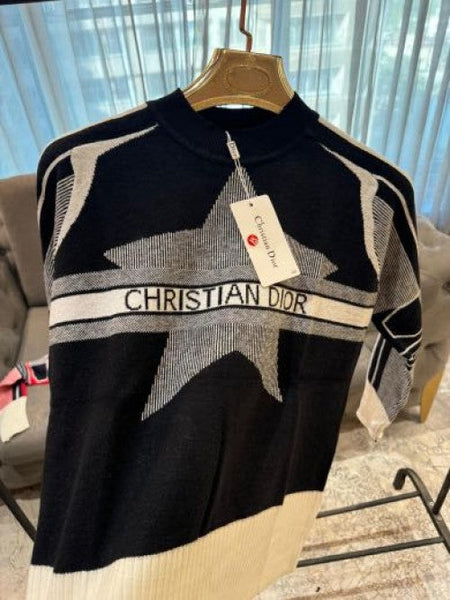 Christian Dior Logo Print Premium Sweater For Women Premium Edition