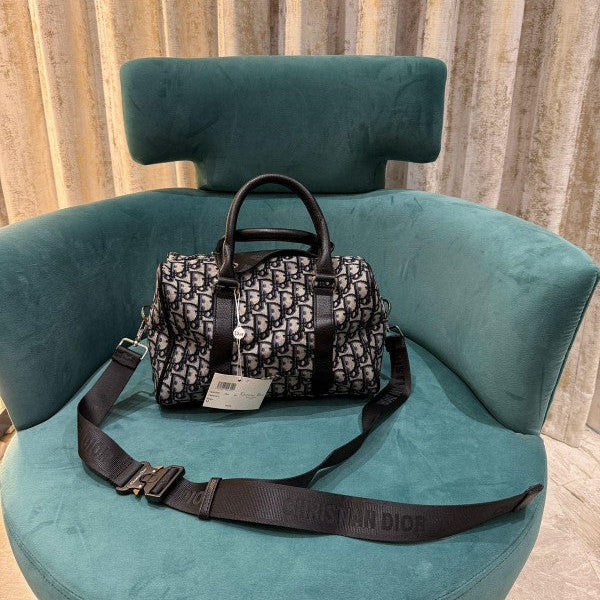Christian Dior Mini Unisex Duffle With Dust Bag CD0203 Black Compact Premium