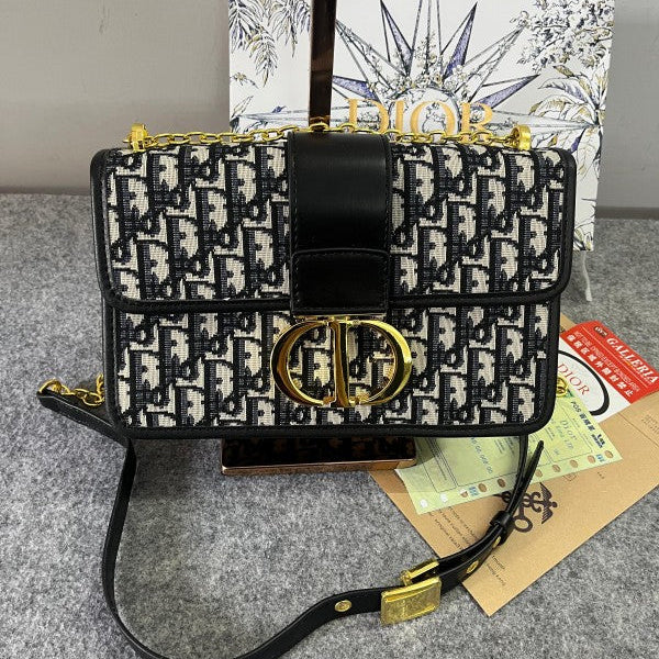 Christian Dior Montaigne Big 30 Vanity Black Bag With Original Box & Dust Bag (78802 Black) Exclusive Bags