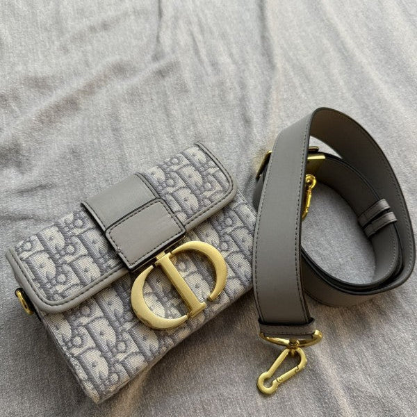 Christian Dior Montaigne Vanity Grey Bag With Original Box & Dust Bag 78832 Grey (Elegant Grey)