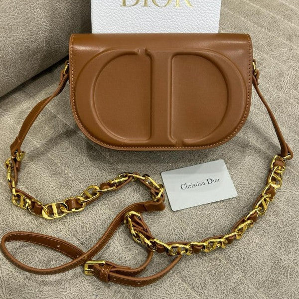 Christian Dior Signature Oval Camera Bag With OG Box & Dust Bag Brown (Signature Brown)