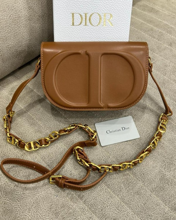 Christian Dior Signature Oval Camera Bag With OG Box & Dust Bag Brown (Signature Brown)