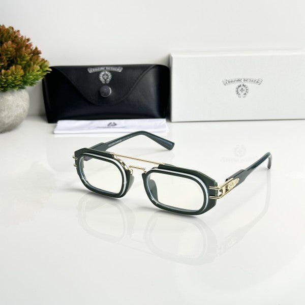Chrome Hearts 7255 Gold Green Frame Classic Eyewear (Frames)