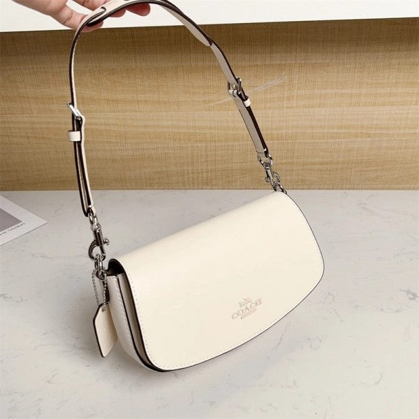 Coach Andrea Shoulder Bag With OG Box & Dust Bag Beige 63384