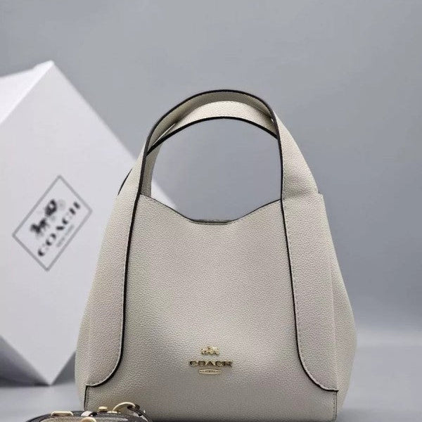Coach Hadley Hobo Signature Bag With OG Box & Dust Bag White-704 (Exclusive White)
