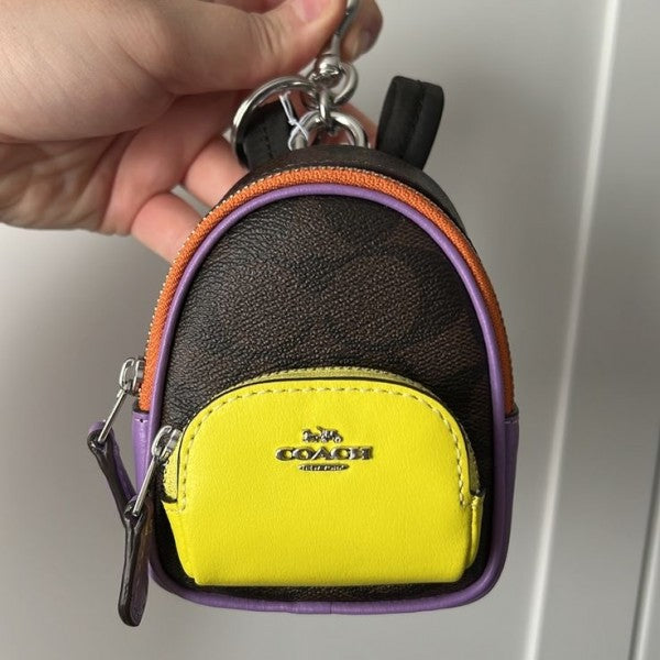 Coach Mini Keychain Backpack BagCharm With Original Box Packing (Exclusive Edition)