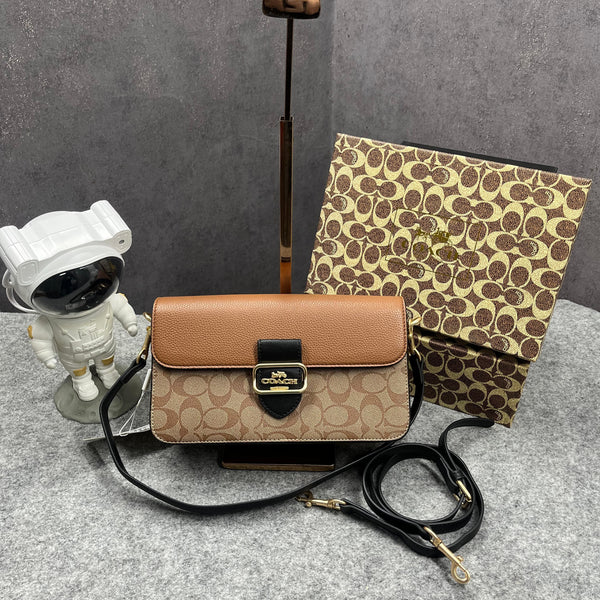 Coach Morgan 27 Shoulder Bag With OG Box & Dust Bag (5710 Apricot Brown)
