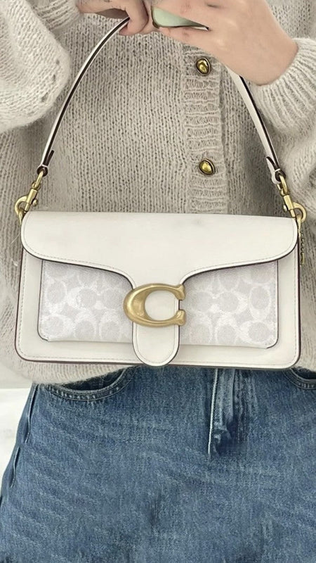 Coach Tabby 26 Shoulder Bag With OG Box & Dust Bag (Printed_White)