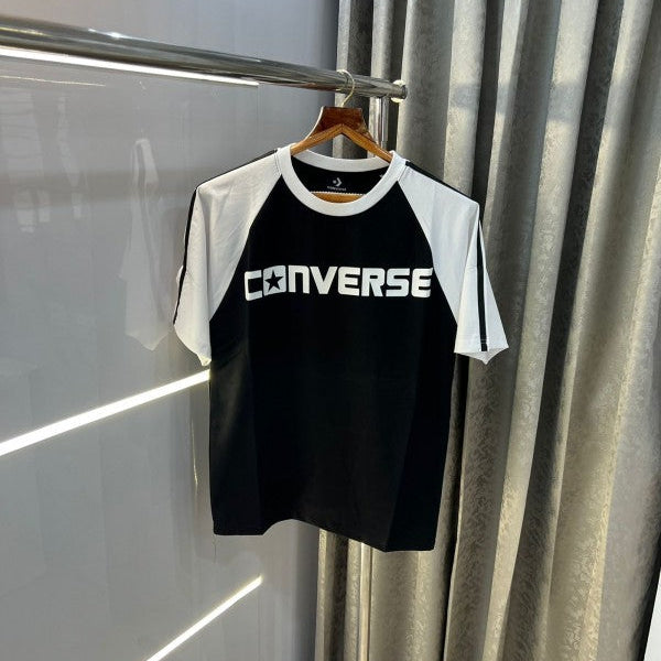 Converse All Star White Black Imported Oversized T-Shirt
