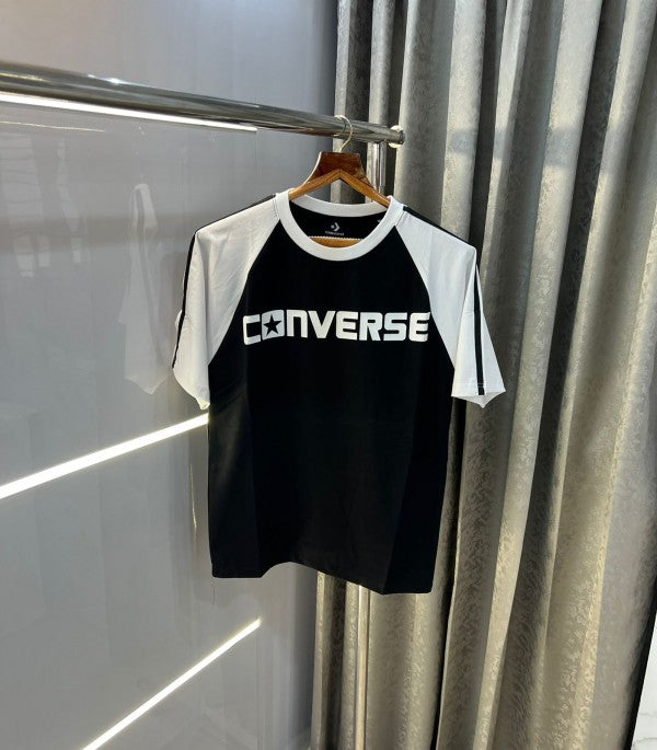 Converse All Star White Black Imported Oversized T-Shirt
