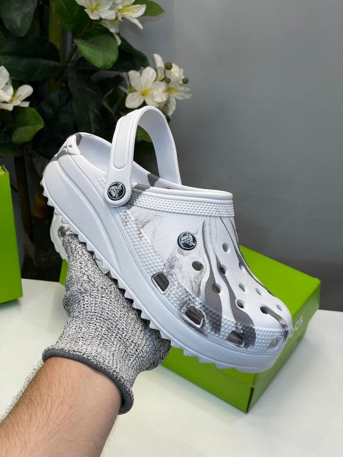 Crocs Classic Clog Marbled White Grey Clogs