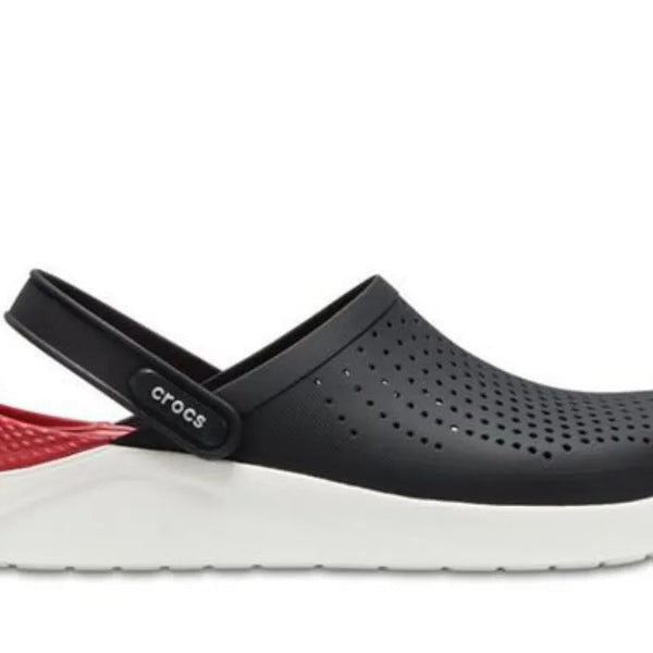 Crocs LiteRide Black Red Clogs Shoes