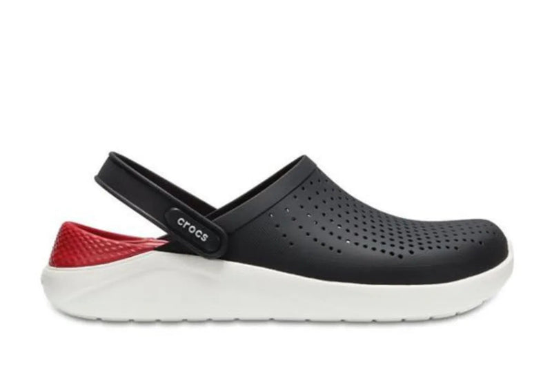 Crocs LiteRide Black Red Clogs Shoes