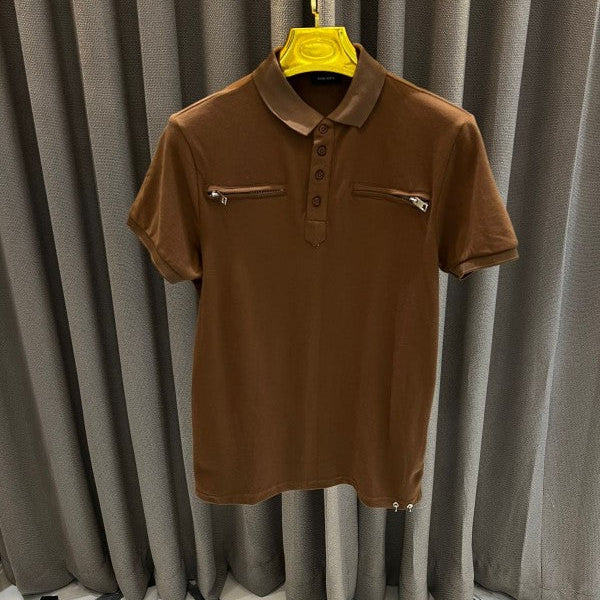 Diesel Pocket Chain Polo T-Shirt Brown Deluxe