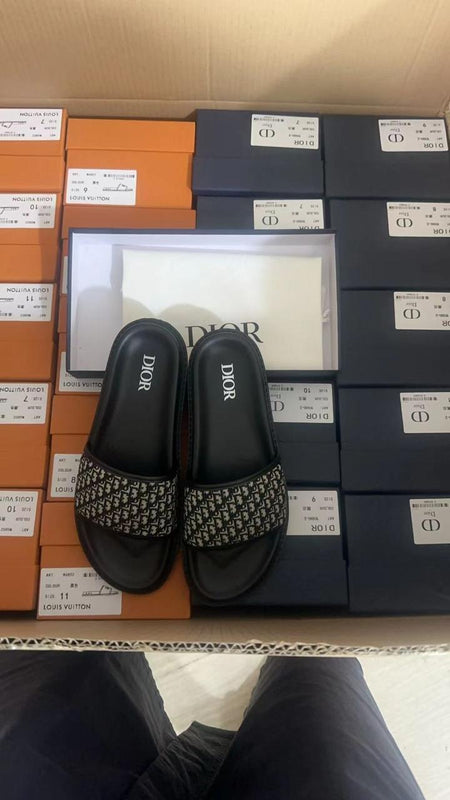 Dior Leather Premium Slides Classic