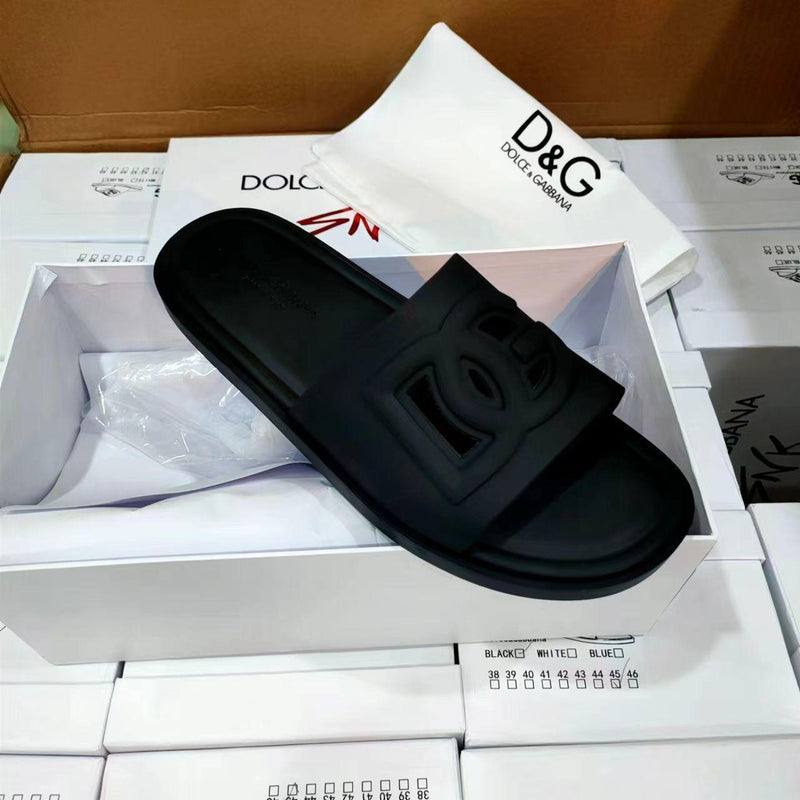 Dolce & Gabbana Leather Premium Slides Deluxe