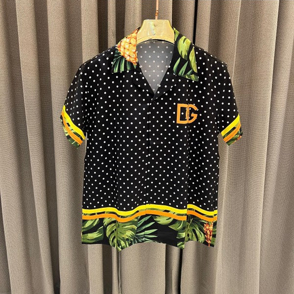 Dolce & Gabbana Polka Dot Floral Half Sleeves Shirt Classic