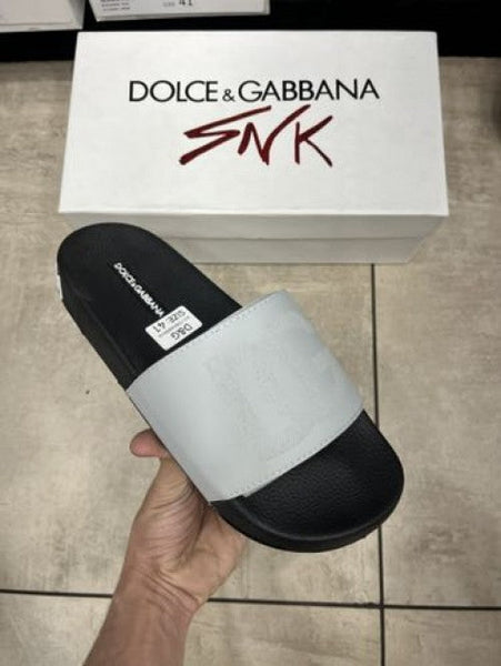 Dolce Gabbana Premium Slides Grey Classic