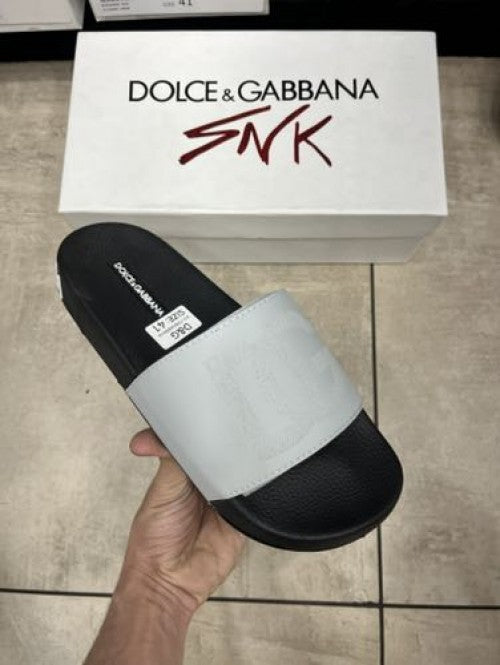 Dolce Gabbana Premium Slides Grey Classic
