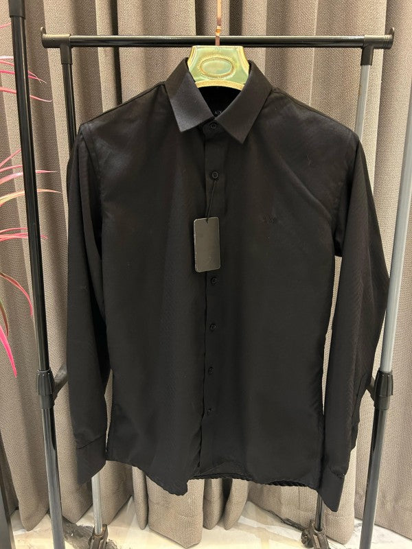 Emporio Armani Box Pack Full Sleeves Shirt Black Clothing (Shirt)