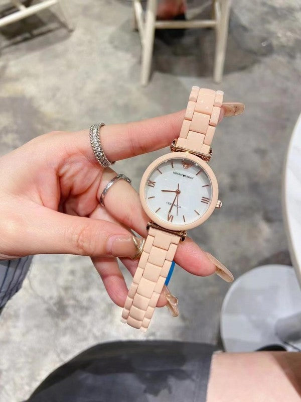 Emporio Armani Ceramic Peach WMN Watch